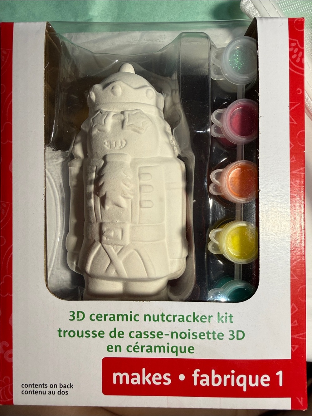 3D Ceramic Nutcracker Painting Kit (Includes Paints & Brush)